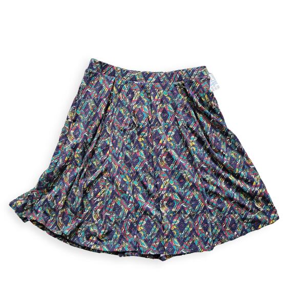 Lularoe Madison Box Pleats w/ Pockets Geometric Paisley Skirt Women Sz XL - Picture 7 of 7